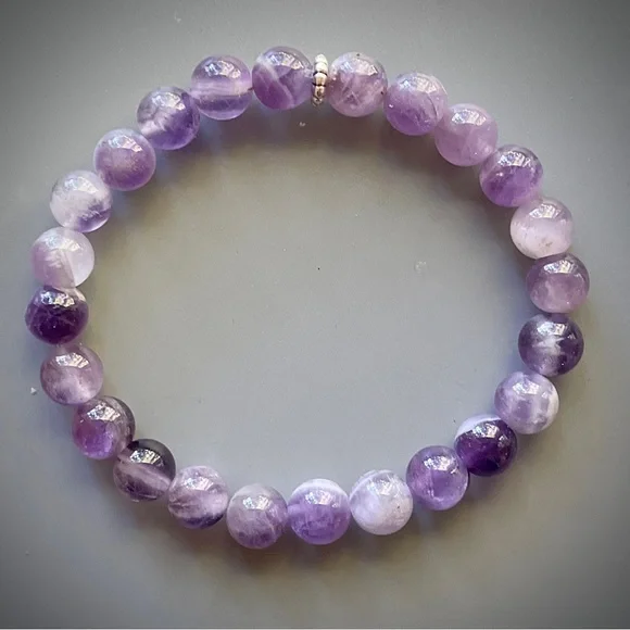 Dream Amethyst Handcrafted Bead Bracelet - Picture 2 of 6